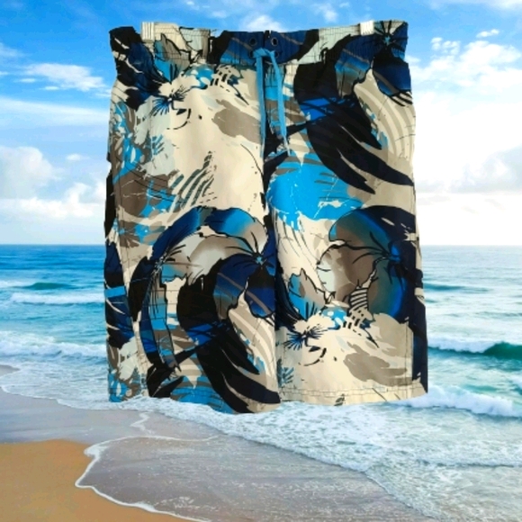 Nike Other - Nike Blue & White Swimtrunks Board Shorts Medium